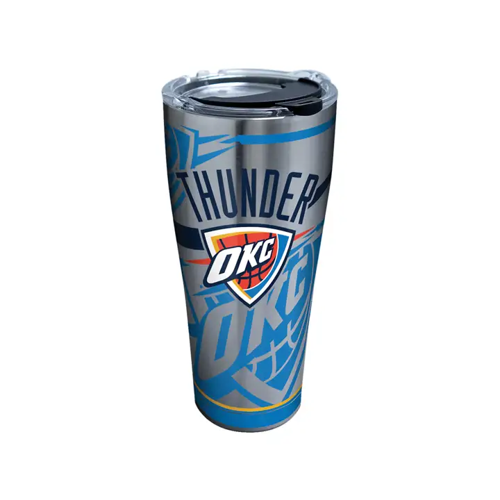 Oklahoma City Thunder - Acier inoxydable peint NBA de 887 ml - ARGENT