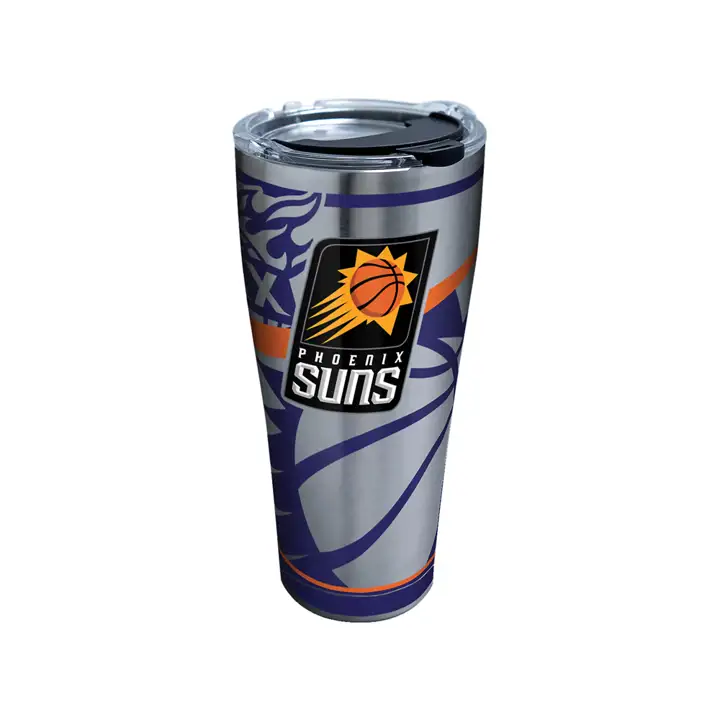 Phoenix Suns - Bouteille isotherme en acier inoxydable NBA Paint de 887 ml - Argent