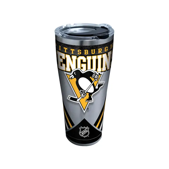 Pittsburgh Penguins Gobelet NHL en acier inoxydable 30 oz Argent