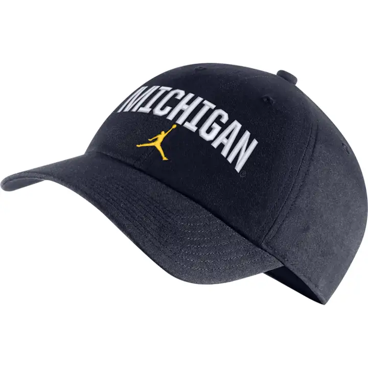 Michigan Wolverines H86 Jordan Wordmark Swoosh marine