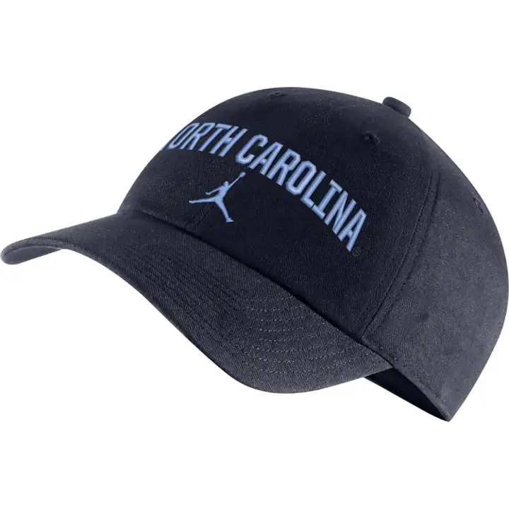 Casquette marine Nike Jordan Wordmark Swoosh H86 des North Carolina Tar Heels
