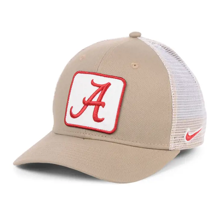 Casquette trucker Alabama Crimson Tide NCAA NK Patch kha/blanc