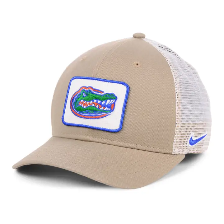 Casquette Trucker Florida Gators NCAA NK Patch kaki/blanc