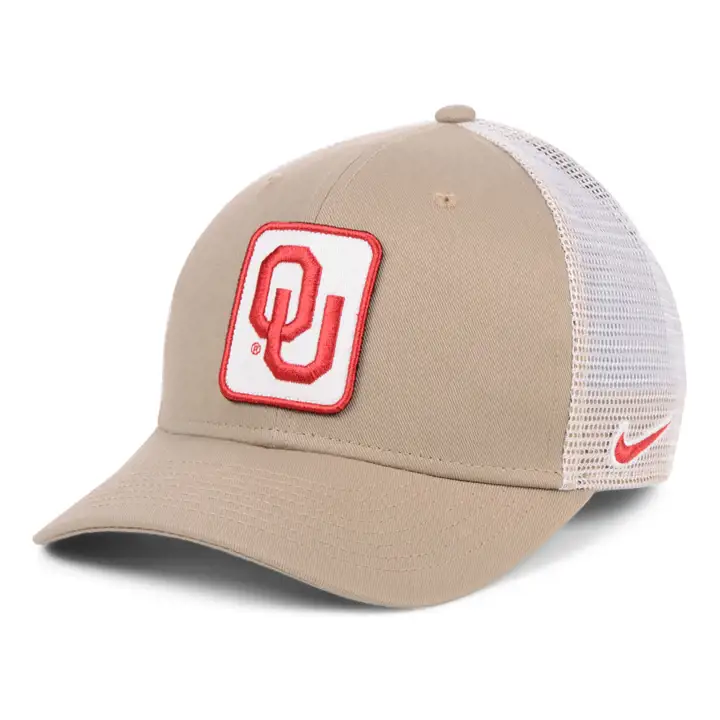 Oklahoma Sooners NCAA NK Patch Trucker kaki/blanc