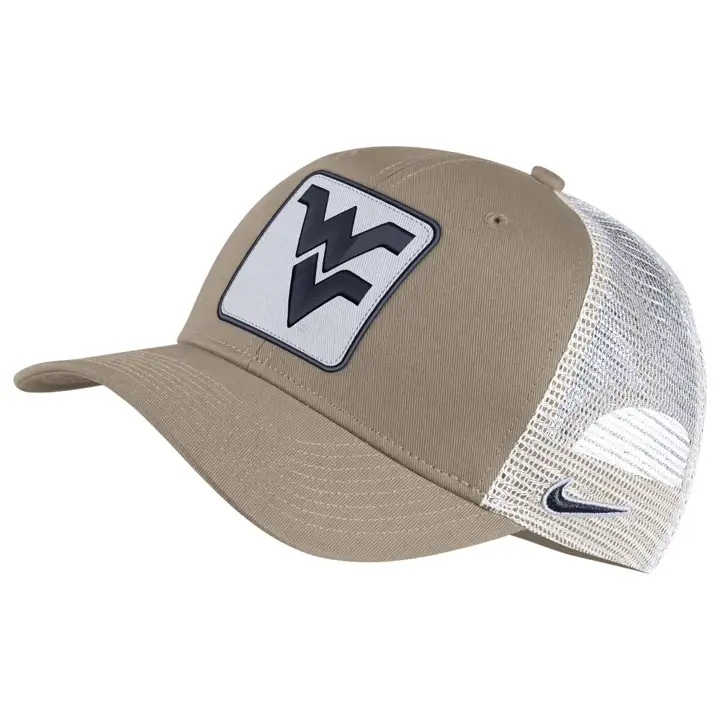 Casquette Trucker West Virginia Mountaineers NCAA NK Patch kaki/blanc