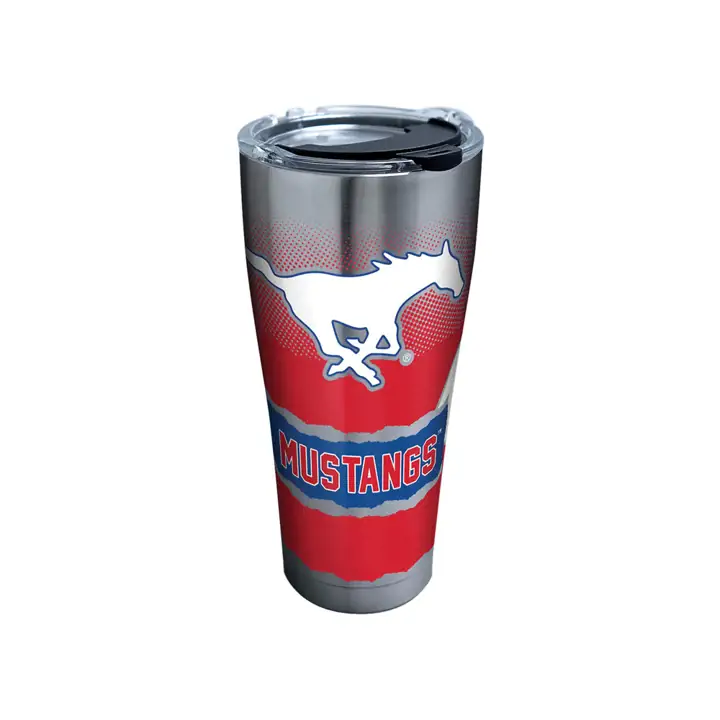 Southern Methodist Mustangs Gobelet isotherme en acier inoxydable NCAA Knockout 30 oz
