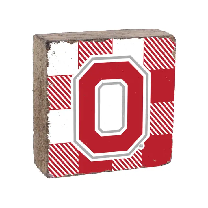 Ohio State Buckeyes BLOC RUSTIQUE - Carreaux écarlates