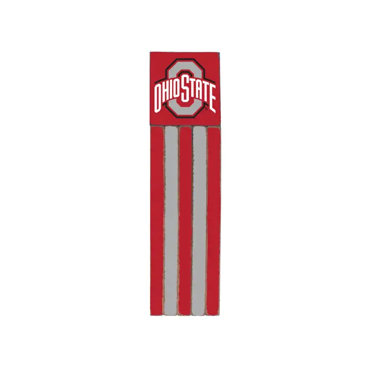 Drapeau vertical des Ohio State Buckeyes - Couleur de l'équipe écarlate
