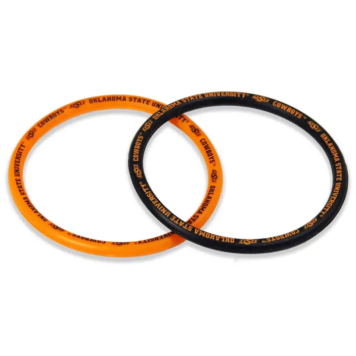 Bracelets fins en silicone des Cowboys d'Oklahoma State, noirs