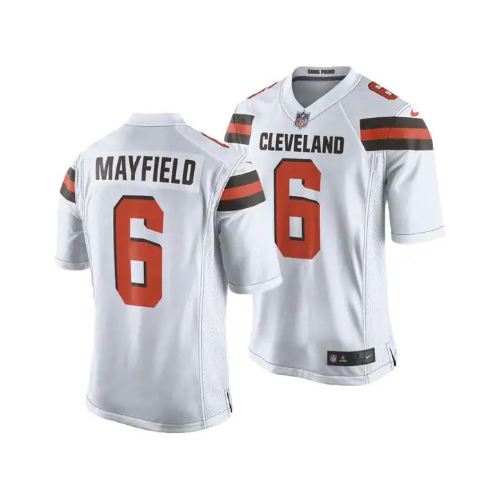 Maillot de match NFL BROWNS pour jeune Baker Mayfield blc