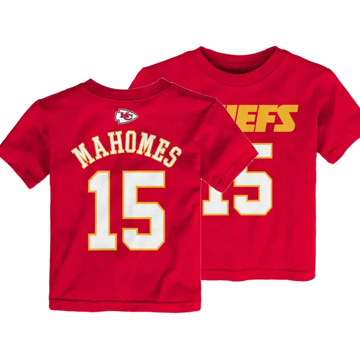 CHIEFS NFL Tee Shirt Enfant Mainliner Joueur Pat Mahomes rouge