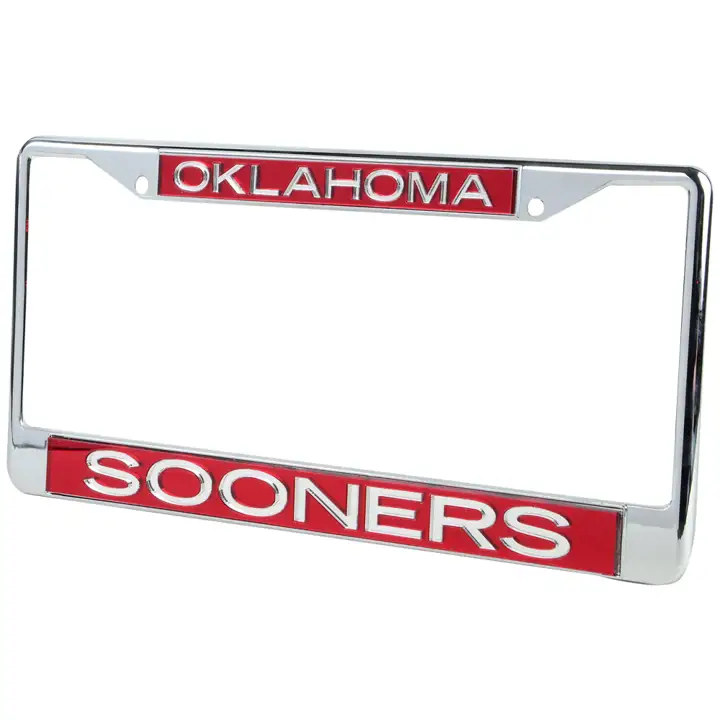 Cadre laser Oklahoma Sooners - TP/G ARGENT/rouge