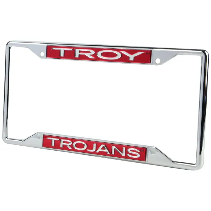 Cadre laser Trojans de l'Université de Troy - P/G ARGENT/rouge