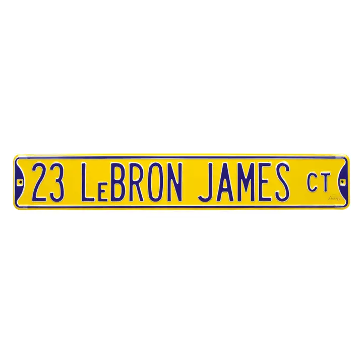 LAKERS Authentic Street Sign - Player LeBron James Ast