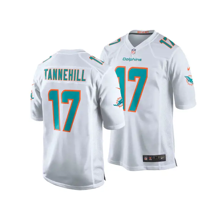 Maillot de match NFL des Miami Dolphins Ryan Tannehill BLANC