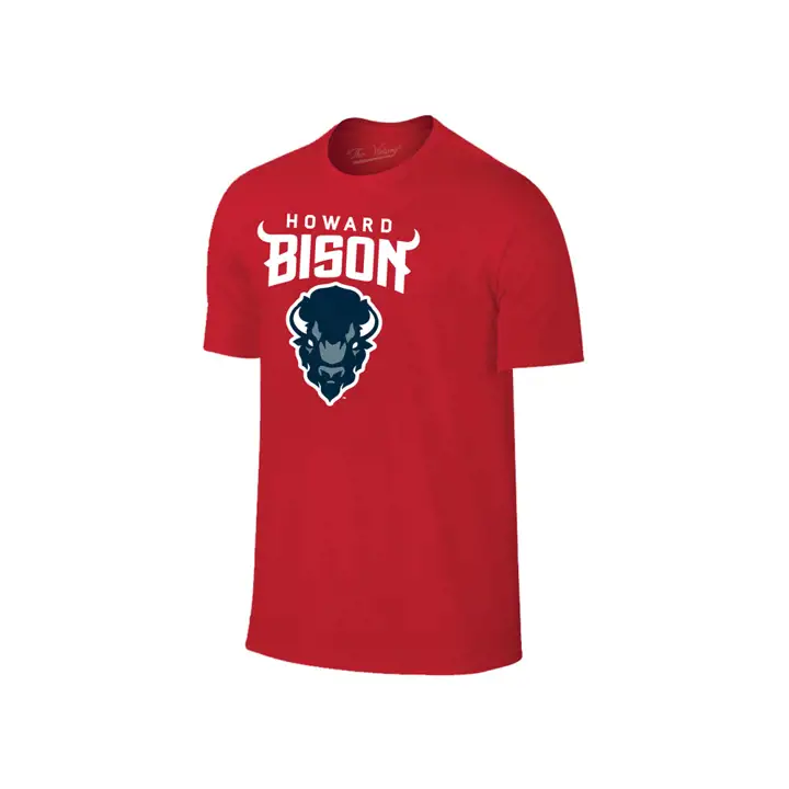 T-shirt Howard University 2F logo NCAA grand format ROUGE