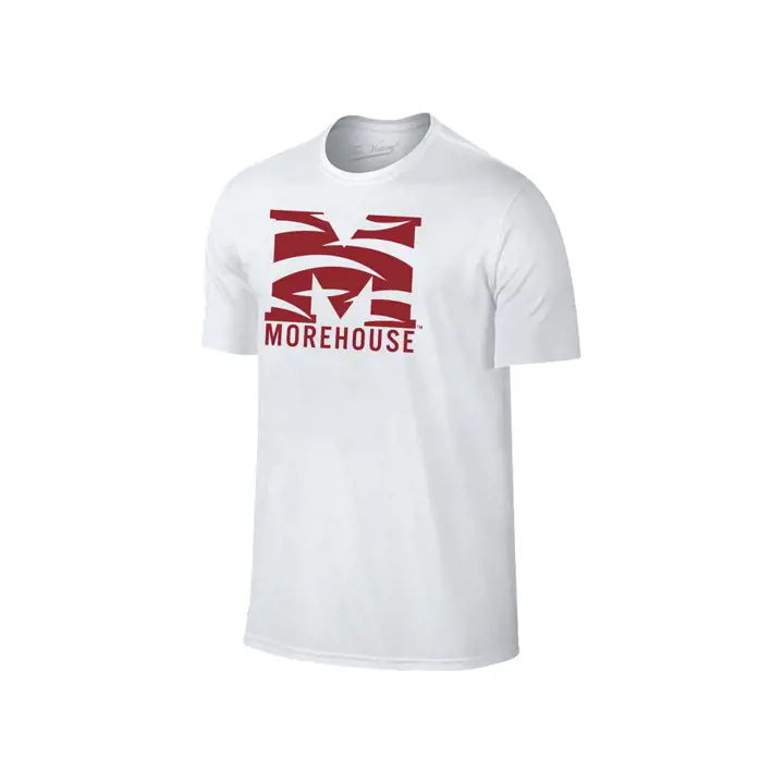 T-shirt à grand logo NCAA Morehouse State Eagles 2F BLANC
