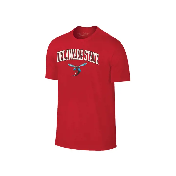 T-shirt rouge à logo NCAA Midsize Delaware State Hornets 2F