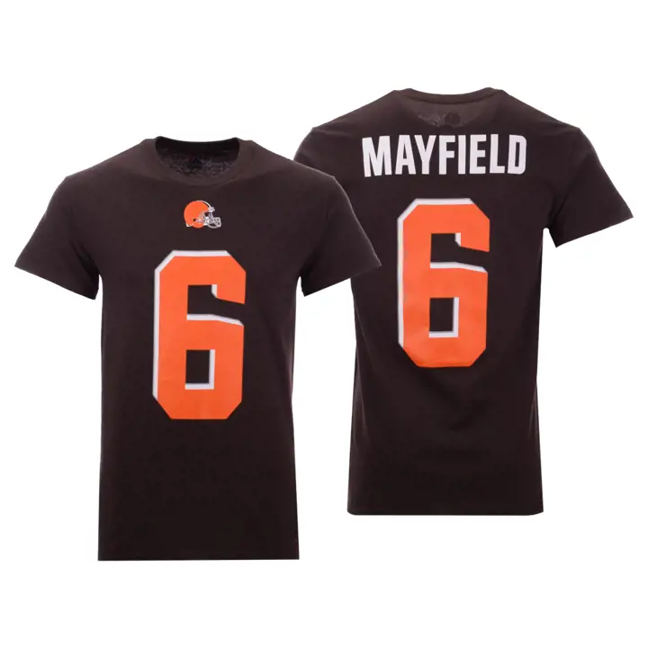 BROWNS NFL T-shirt Receveur éligible III Baker Mayfield brn