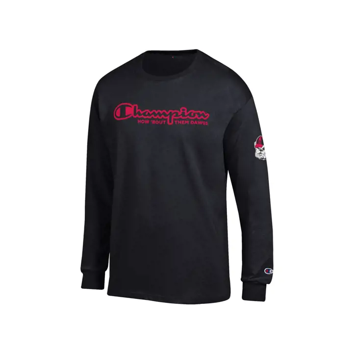 T-shirt à manches longues Co-Brandé NCAA Georgia Bulldogs Champio