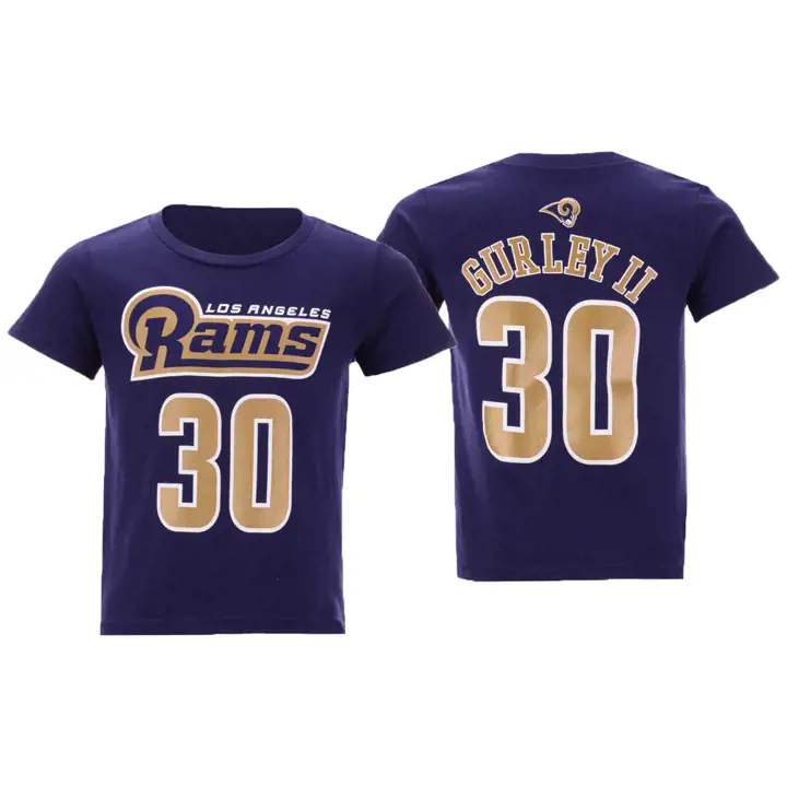 T-shirt enfant LA Rams NFL Toddler Mainliner Player Todd Gurley bleu marine