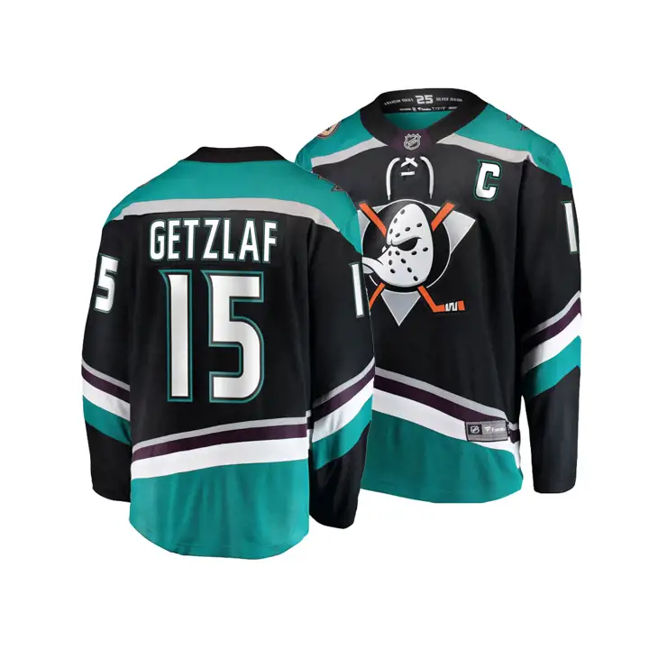 Maillot de joueur Ducks NHL Breakaway Ryan Getzlaf noir