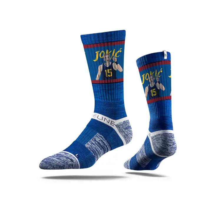 Chaussettes d'équipage NBA Stideline NBA Action bleues
