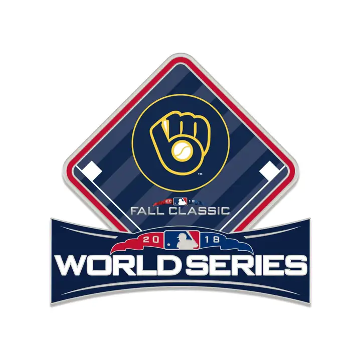 Pin logo des Brewers de Milwaukee – Bleu marine