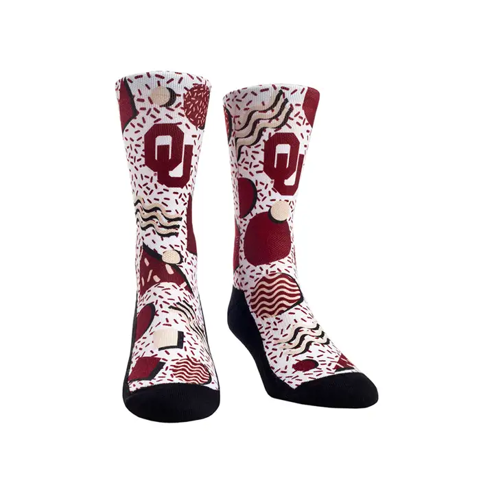 Chaussettes montantes Oklahoma Sooners Saved By the Ball gris/cramoisi/noir
