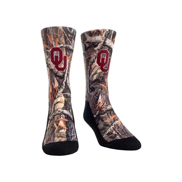 Chaussettes à l'effigie des Sooners de l'Oklahoma, modèle « Rock 'Em Faux Camo Crew » - Camouflage