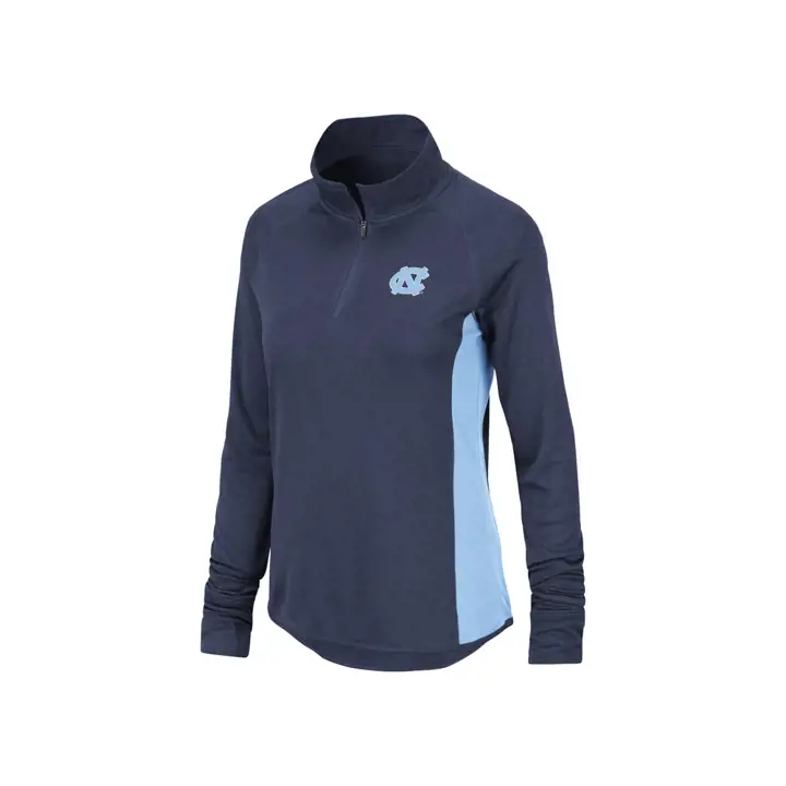 North Carolina Tar Heels NCAA Femme Albi 1/4 Zip   marine/bleu clair