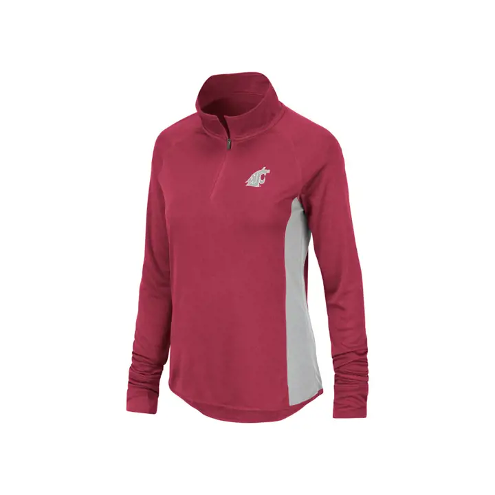 Washington State Cougars NCAA Femme Albi 1/4 Zip MAR/GRIS