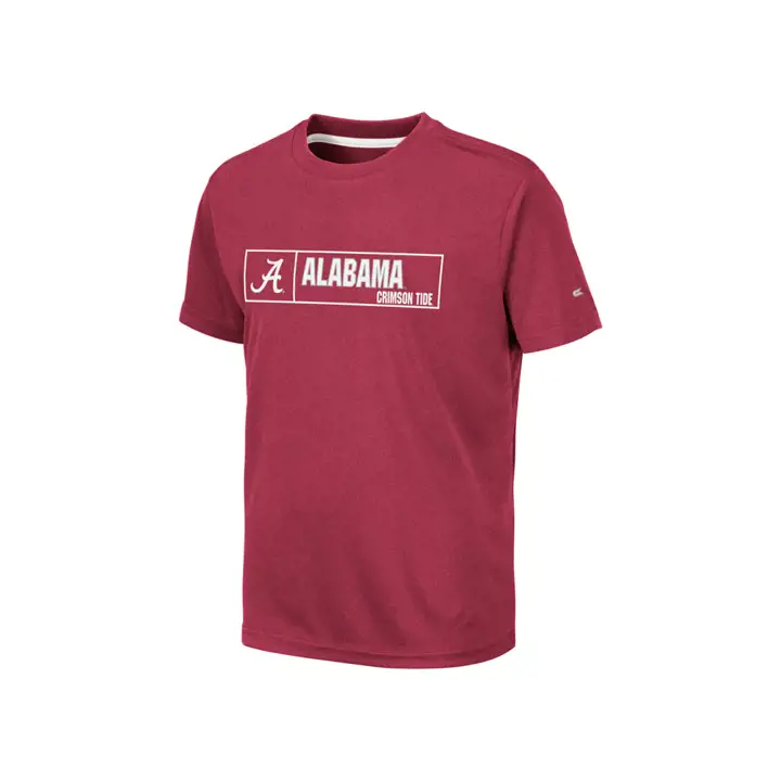 T-shirt en polyester avec logo encadré Alabama Crimson Tide NCAA pour jeunes
