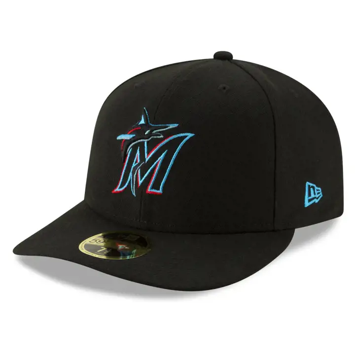 Casquette authentique M Marlins MLB Low Crown Game noir