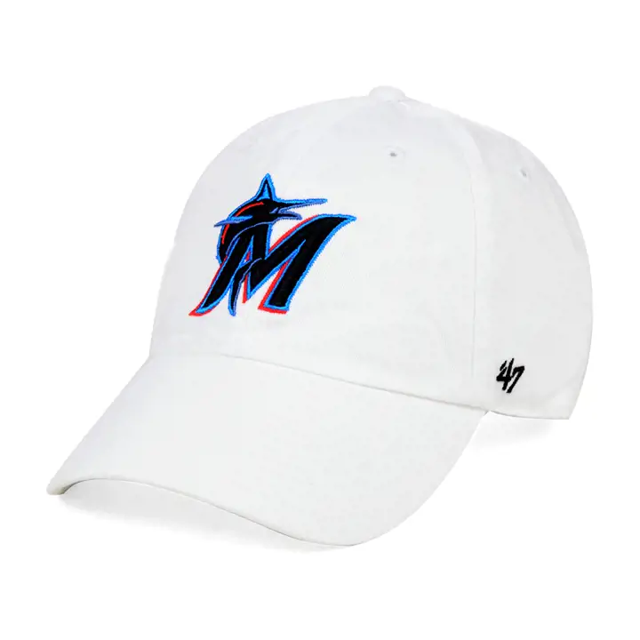 Casquette MLB '47 Clean Up des Marlins de Miami, blanc