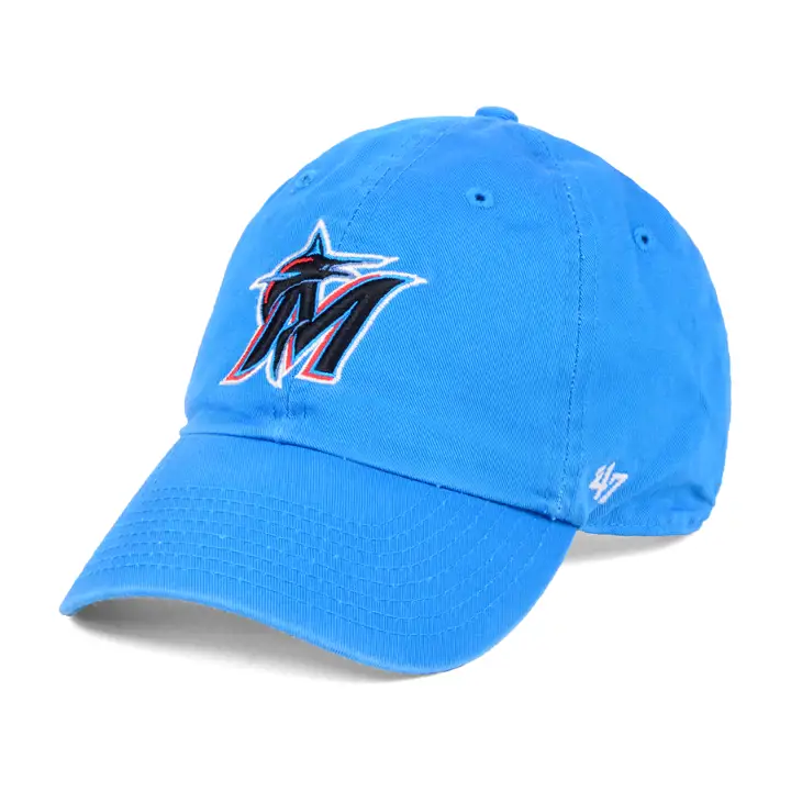 Casquette ajustable homme MLB Core '47 Clean Up Marlins de Miami - Bleu