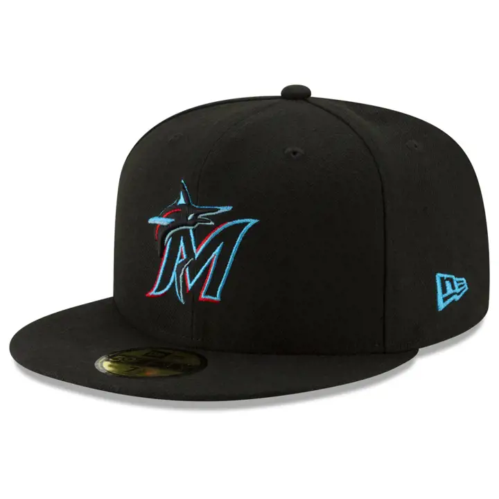 Casquette de baseball M Marlins MLB Authentic Collection Kids Game noire