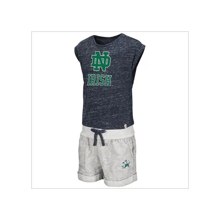 Ensemble t-shirt et short à revers pour tout-petits filles NCAA ND Fighting Irish