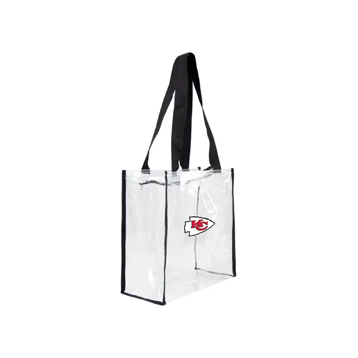 CHIEFS  Sac cabas zippé carré  transparent