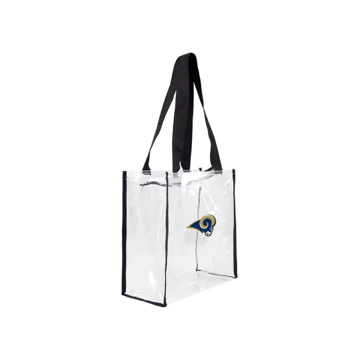 Sac fourre-tout carré zippé transparent LA Rams