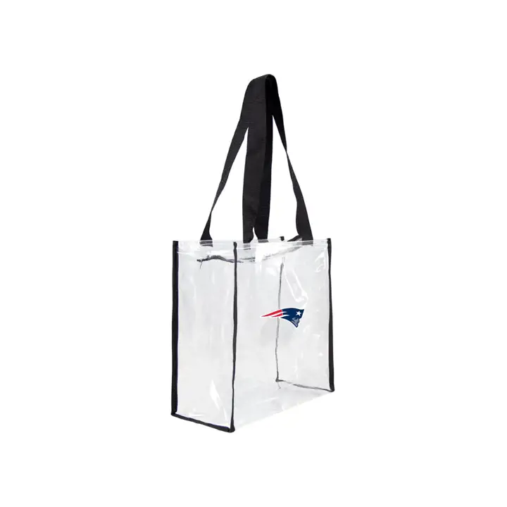 PATRIOTS Sac cabas zippé carré transparent