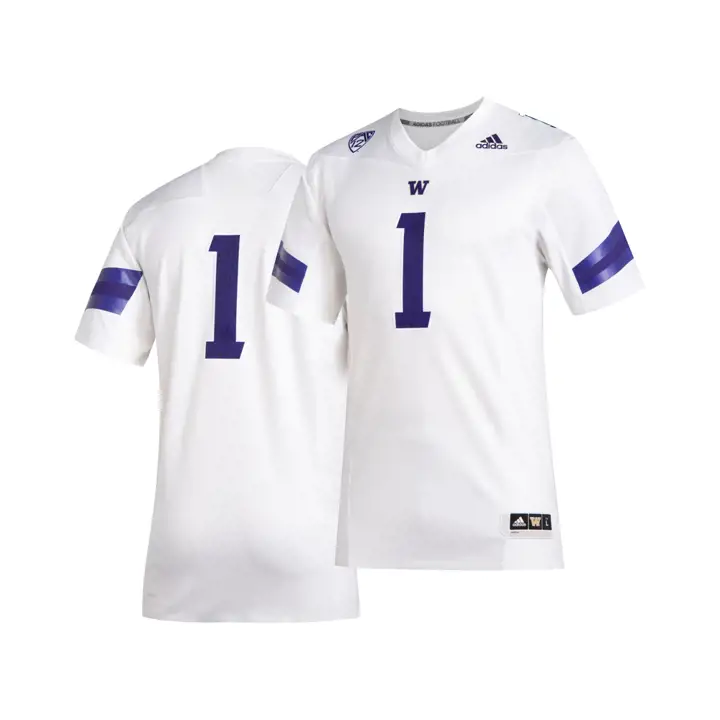 Maillot Washington NCAA Premier 19 #1 blanc