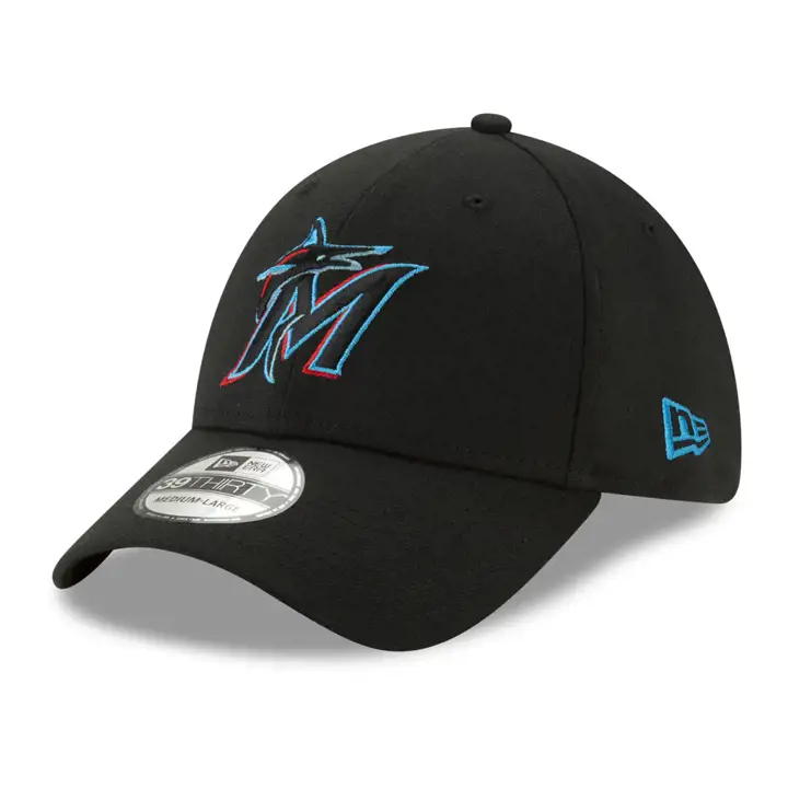 Casquette M Marlins Team Classic 39THIRTY noire