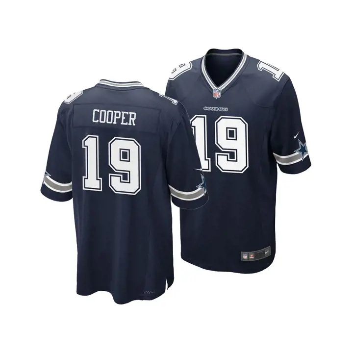 Maillot de match NFL Cowboys Amari Cooper bleu marine
