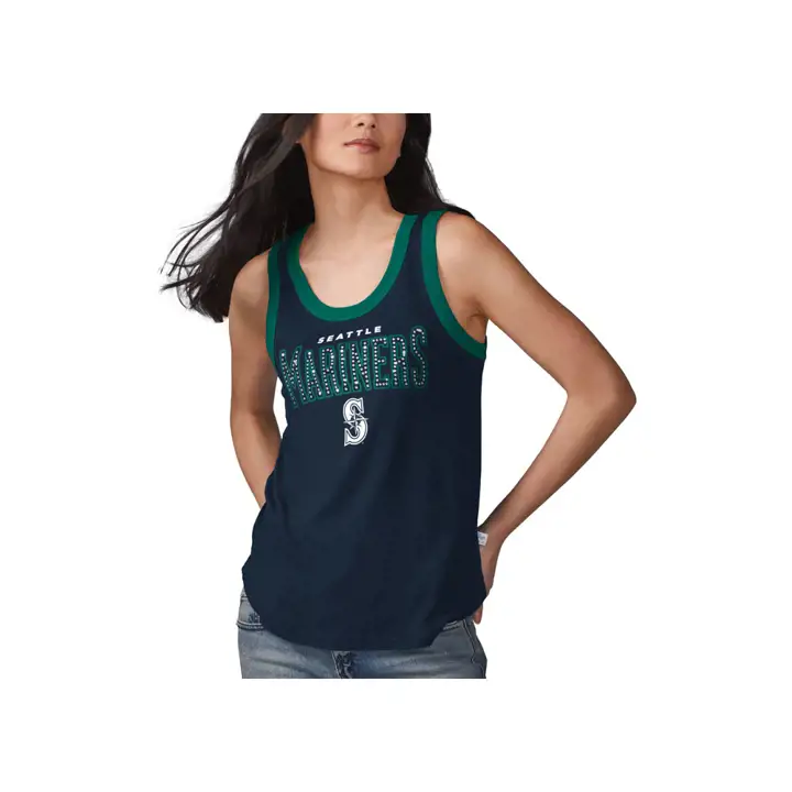 Débardeur universitaire femme MLB Seattle Mariners 19 BLEU MARINE