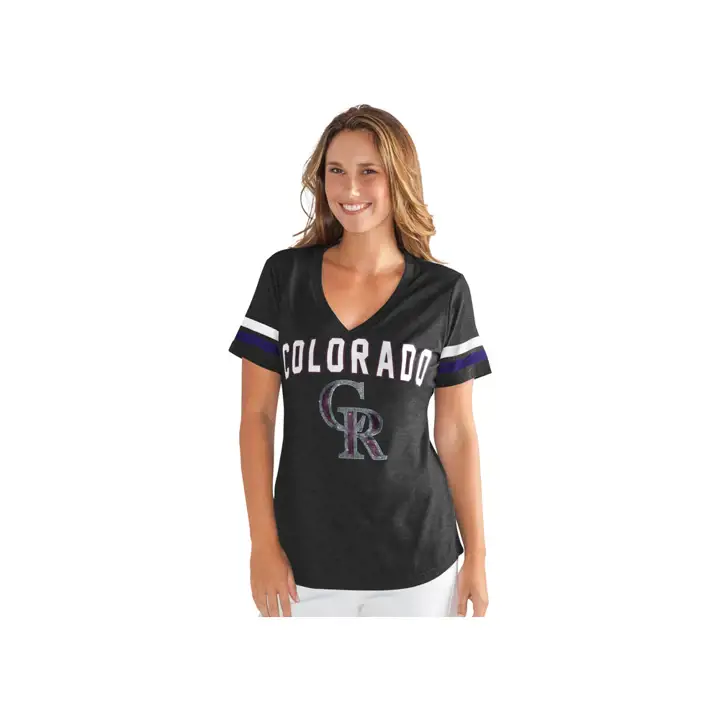 T-shirt Colorado Rockies MLB « Rounding the Bases » pour femme 19