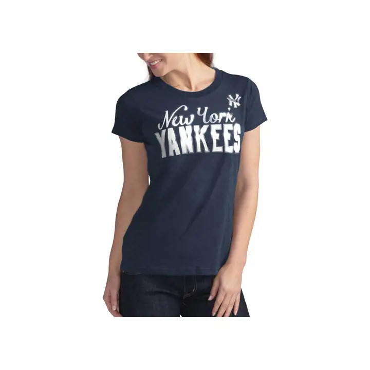 T-shirt femme MLB New York Yankees Homeplate 19 BLEU MARINE