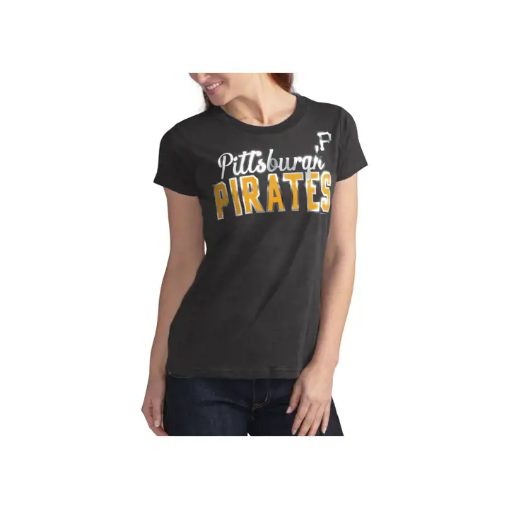 T-shirt Pittsburgh Pirates MLB pour femme – Modèle Homeplate 19 NOIR