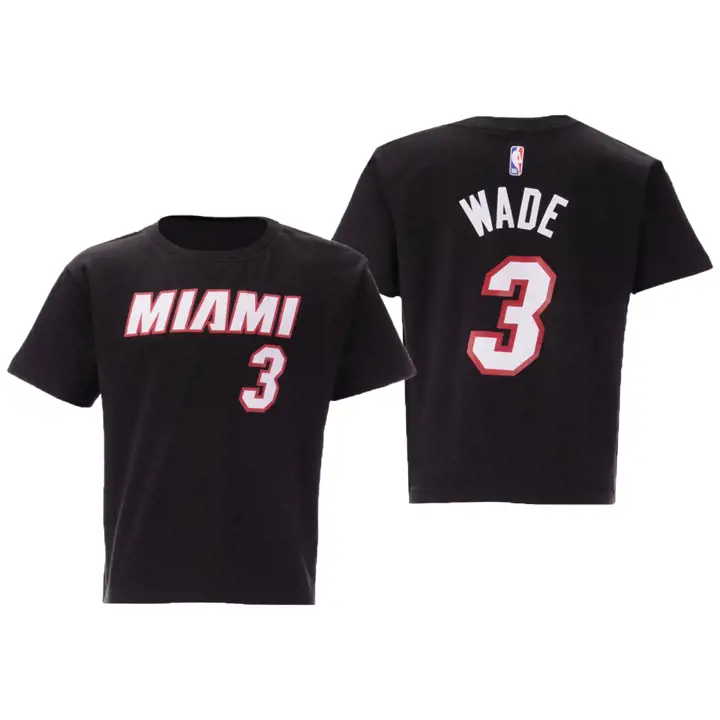 T-shirt Dwyane Wade NBA HEAT pour enfants - réplique N&N, noir