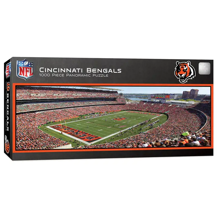 "Casse-tête panoramique Cincinnati Bengals 1000 pièces 33 x 99 cm  AST"